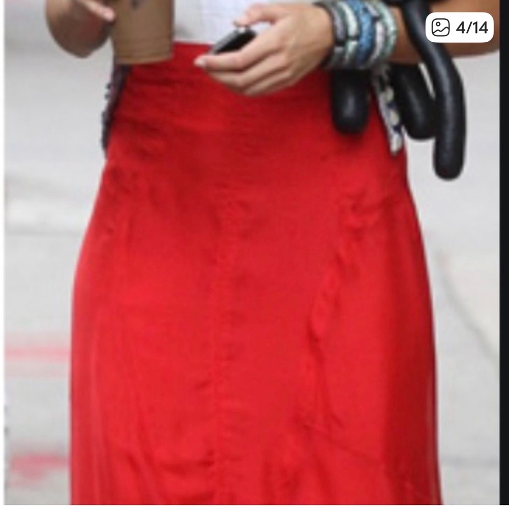 Rag & Bone Dark Red Maxi Skirt - Silk, Bias Cut, Flattering - size 4 - Picture 14 of 16